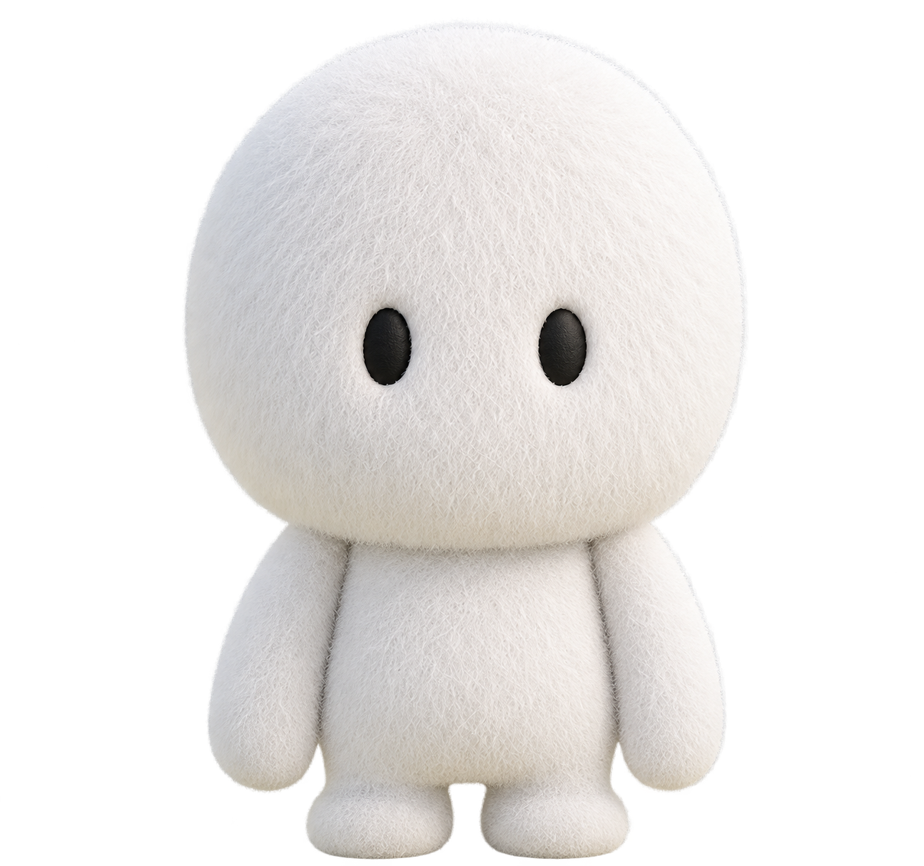 $GHOST mascot, a fluffy white ghost character